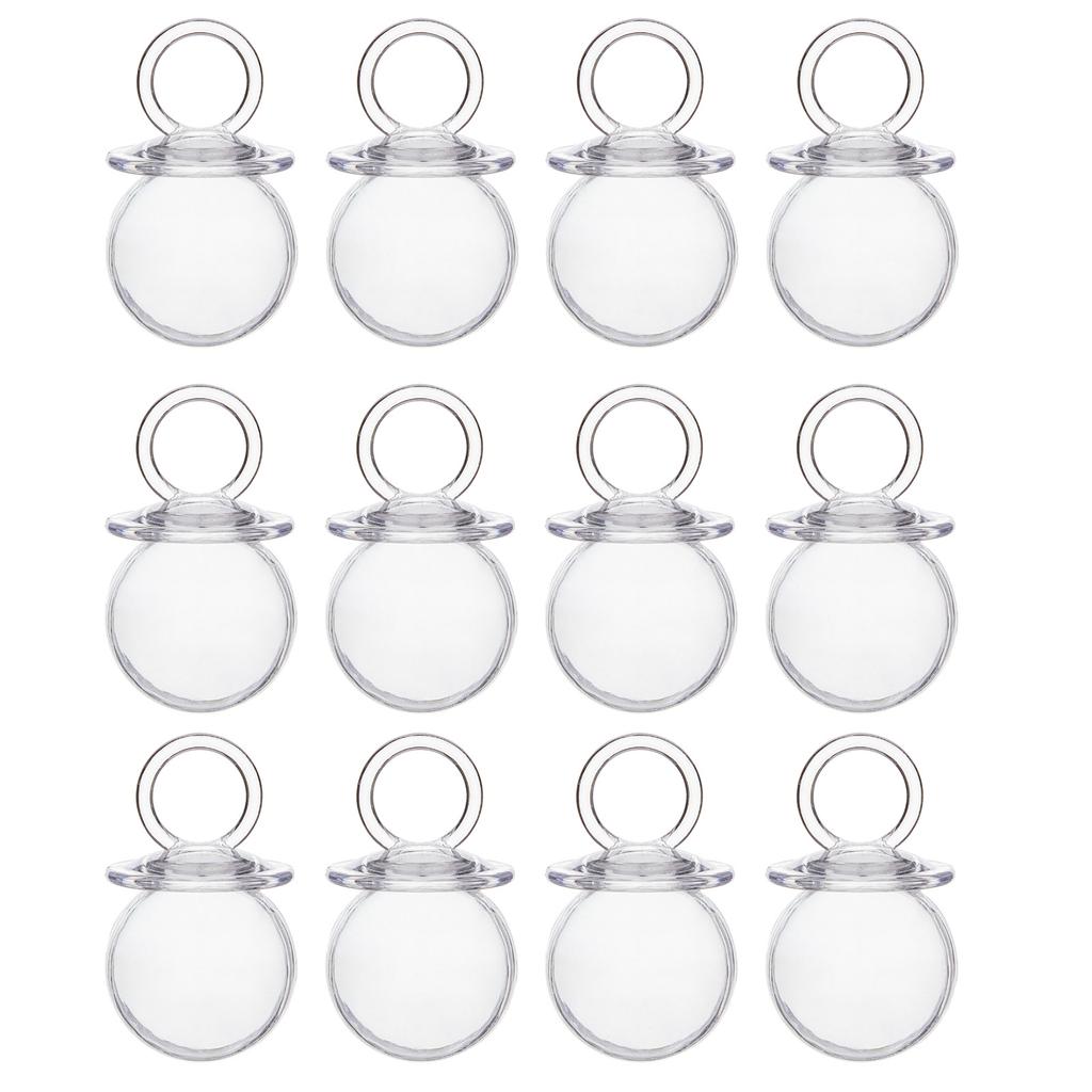 Упаковка из 12 наполняемых коробок для конфет в форме пустышки, подходящих для украшения вечеринок по случаю рождения ребенка и крестин