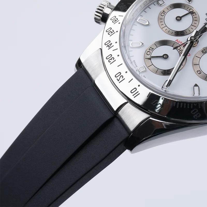 Отрезаемый Фторкаучук FKM 20 мм 21 мм 22 мм Ремешок Для Rolex Ремешок Для Submariner Yacht Master GMT Daytona Sky Dweller Ремень