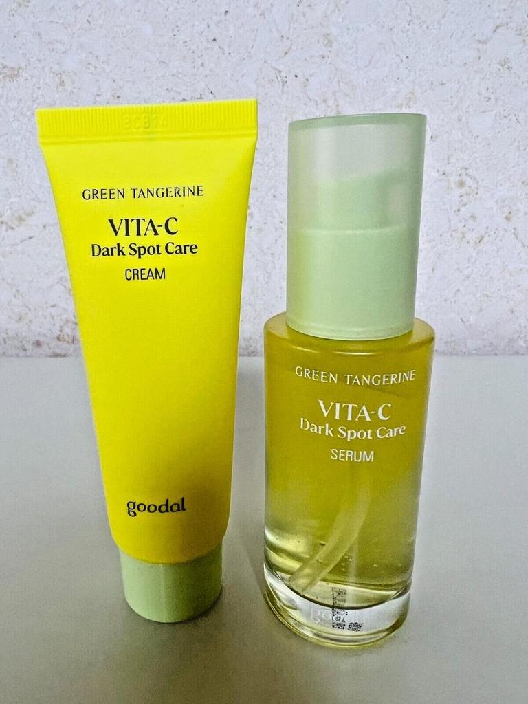Goodal Green Tangerine Vita C Dark Spot Serum 30ml+Dark Spot Cream 40ml, Korean Cosmetics, Kbeauty, Sample