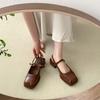 Сандалии женские, новые летние нежные туфли, универсальные туфли на толстом каблуке с квадратным носком, туфли Мэри Джейн, туфли-лодочки для свадебных женщин