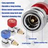 For R134A Quick Coupler Adapter with 1/4inch Male Flare High/Low Fitting Coupler Connector Replacement for Car Air Conditioner