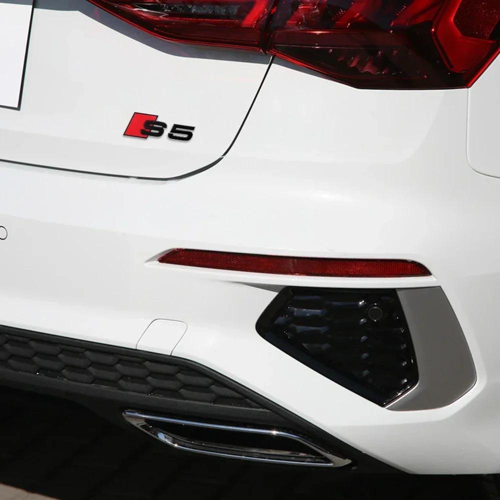 Car Body Rear Trunk ABS Badge S3 S4 S5 S6 S7 S8 Emblem Sticker Decoration Accessories for Hot S A3 A4 B8 8P 8V B6 A5 A6 C7 Q5 R