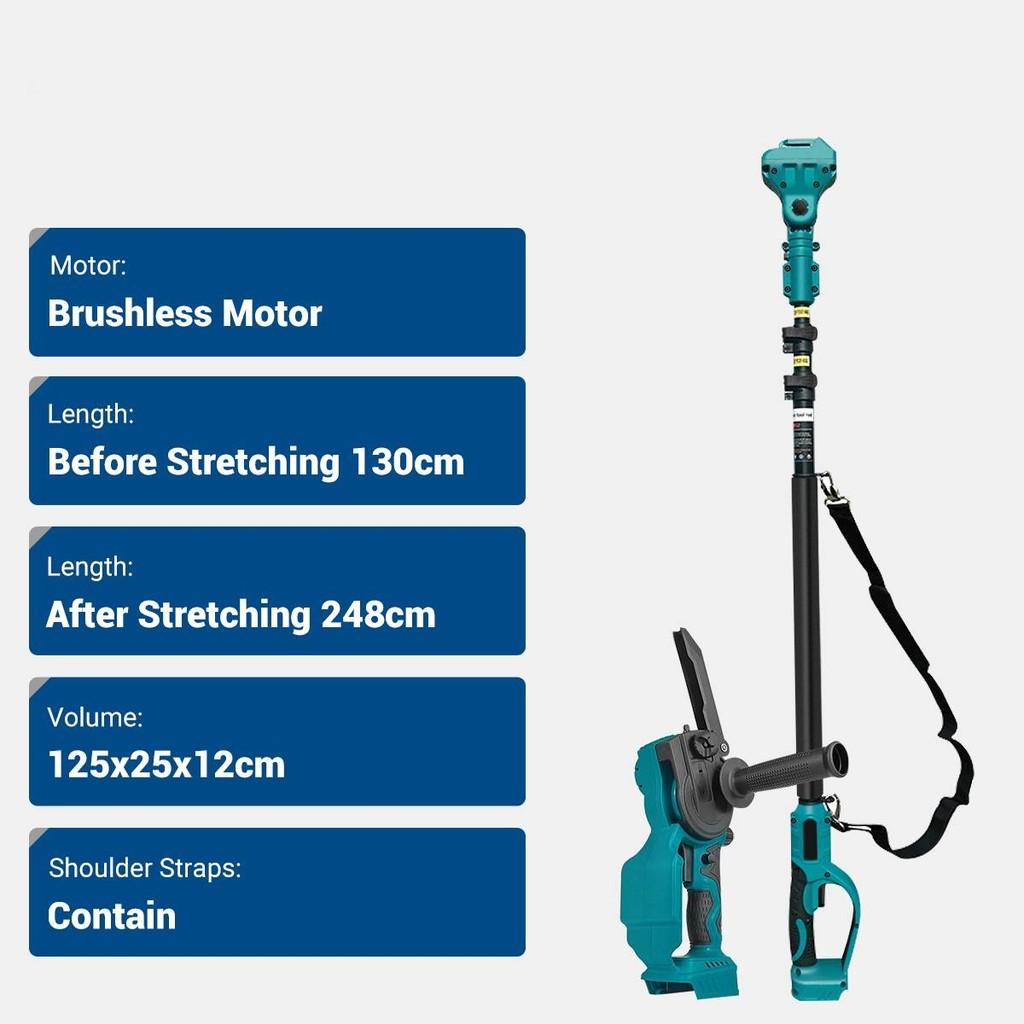 180 Degree Brushless Electric Chainsaw Orchard Shrub Pruning Power Tool Adjustable High Branch Pruning Telescoping Rod