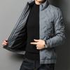 Мужская стеганая куртка 2025 весна, осень и зима новая бархатная утолщенная повседневная стеганая куртка воротник-стойка для среднего возраста