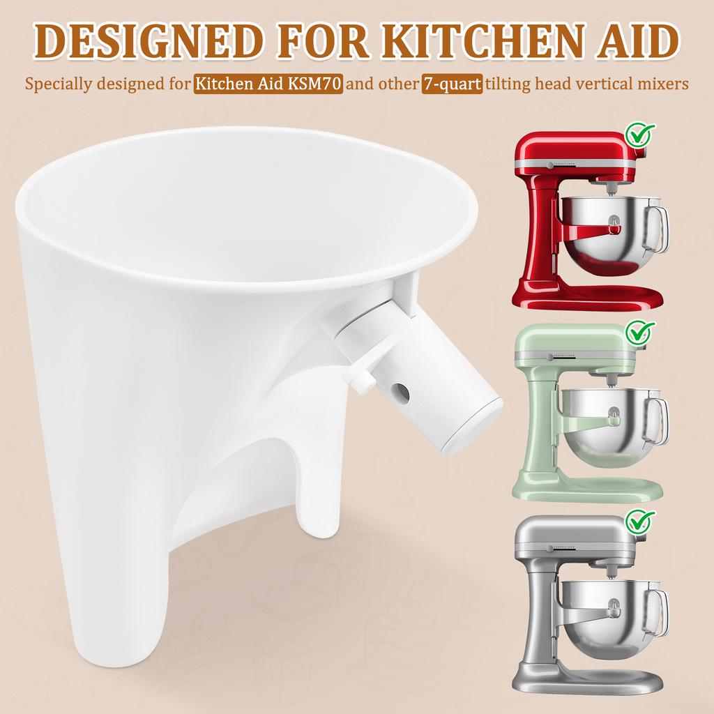 2 шт. Воронка для муки Насадка для кухонного комбайна Kitchen Aid Stand Mixer для Kitchenaid Artisan KSM150/KSM70 4.5/5/7-Qt Наклонная головка Stand Mixer Воронка