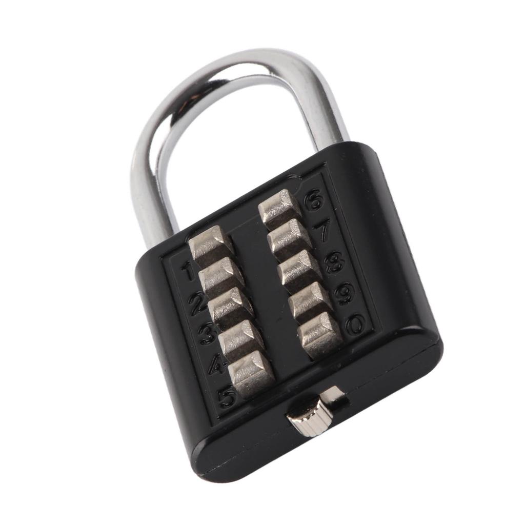 Security Padlock 10 Digits Push Button Combination Outdoor Waterproof Padlock for Gym Cabinet Gate