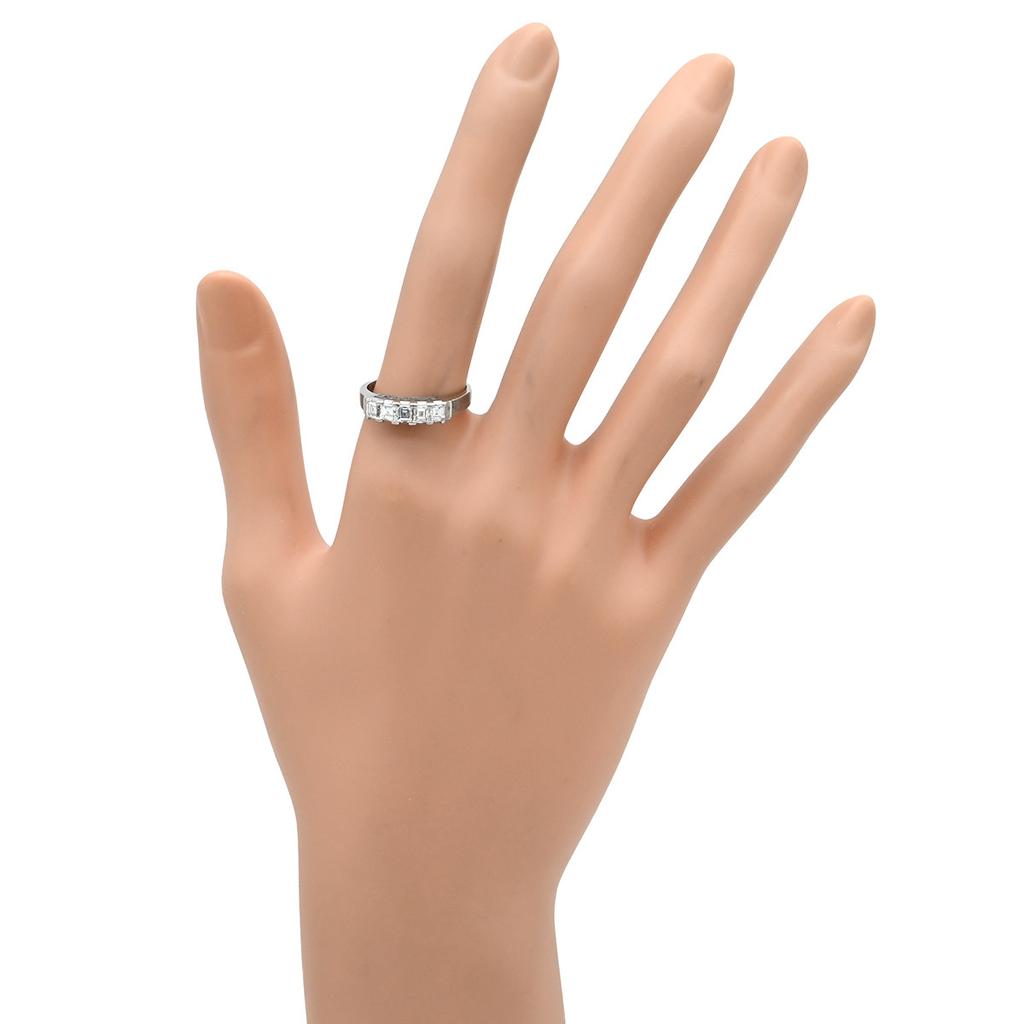 NON BRAND - One letter diamondRing ring Pt900/diamond #14.5(JP Size) Array