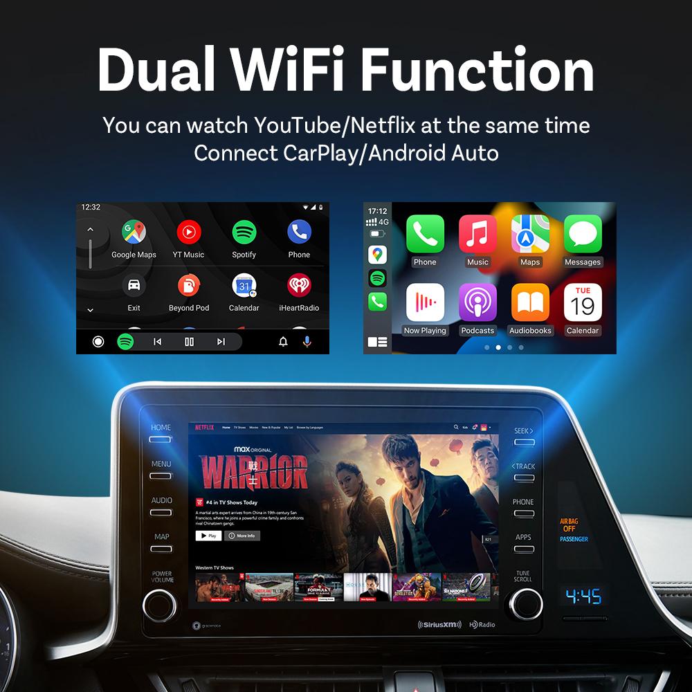 OTTOCAST Play2 Video Pro Беспроводной адаптер Carplay Android Auto Видео AI Box Встроенный Youtube Netflix для автомобиля с проводным Carplay