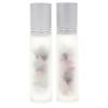 2X 10ml Empty Frosted Glass Perfume Roller Ball Bottles Choi Jade-like Stone