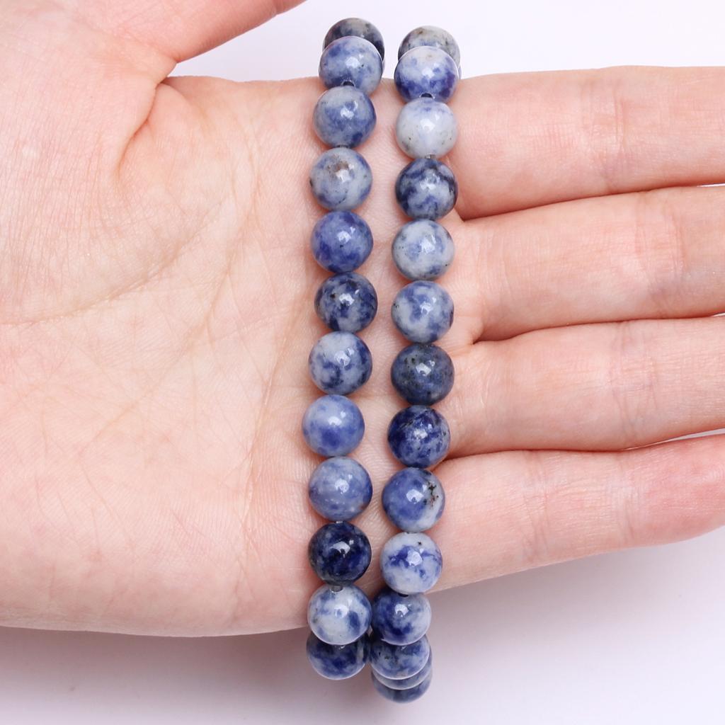 Креативные аксессуары из бисера, модный браслет, ожерелье, аксессуары, круглые бусины из натурального камня, 40-15 шт., ручная работа, сделай сам, 4, 6, 8, 10, 12 мм, для изготовления ювелирных изделий