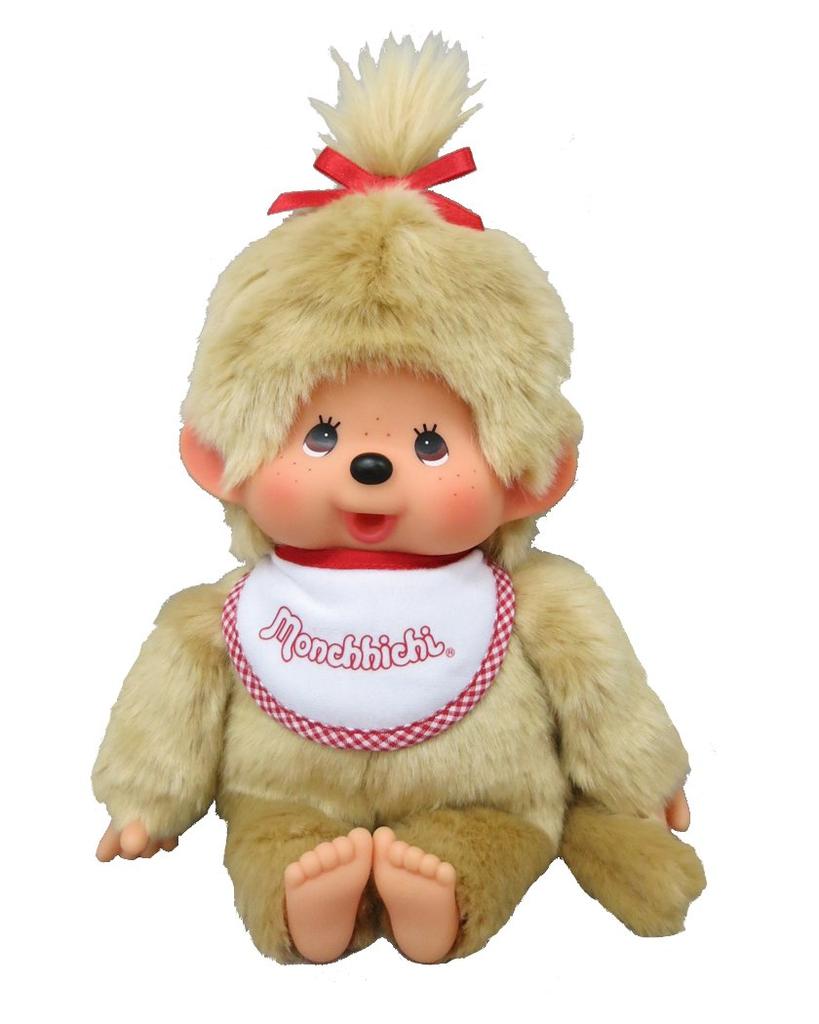 Sekiguchi Monchhichi Series Monchhichi Premium Standard Beige Medium Plush Toy for Girls 226573 -