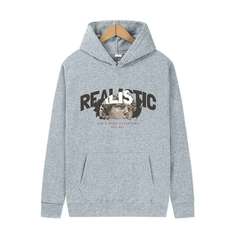 Autumn Europe and America Print Sports Hoodie Fashion Trends Tops Men Casual Streetwear Blue Pullover Spring Unisex Clothing