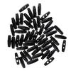 50Pcs Wood Sewing Horn Toggle Buttons Cloth Accessories 2 Holes Black