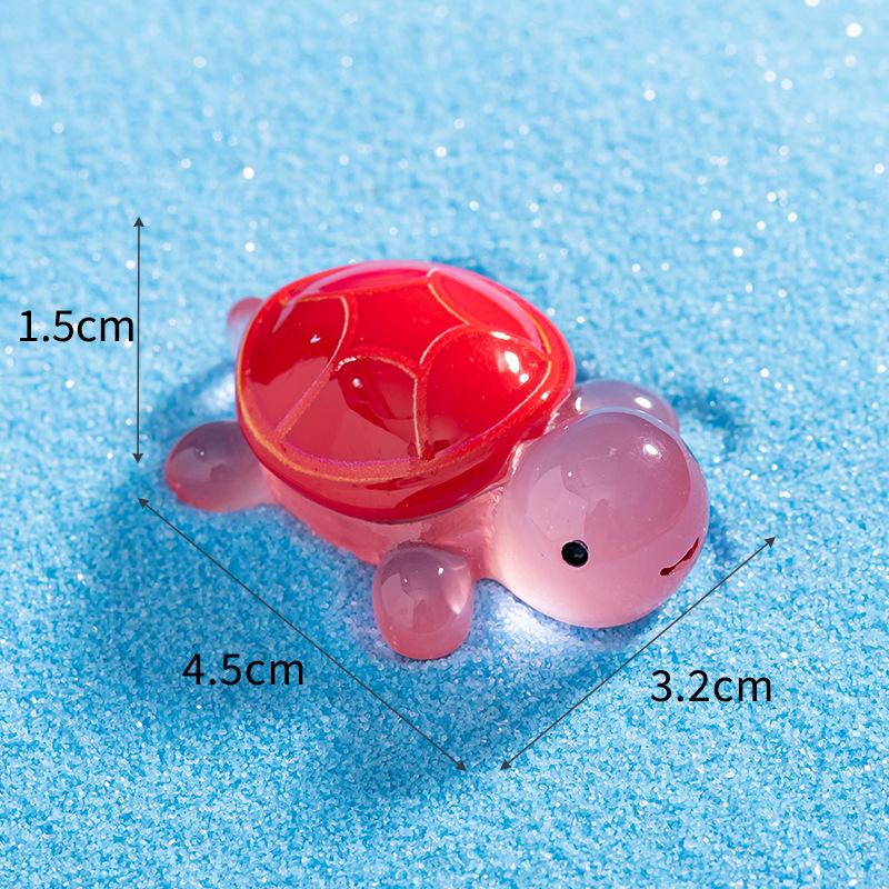 Микропейзаж мультяшный милый светящийся в темноте большой черепаха украшение своими руками слепой мешок черепаха аксессуары стол смоляная безделушка