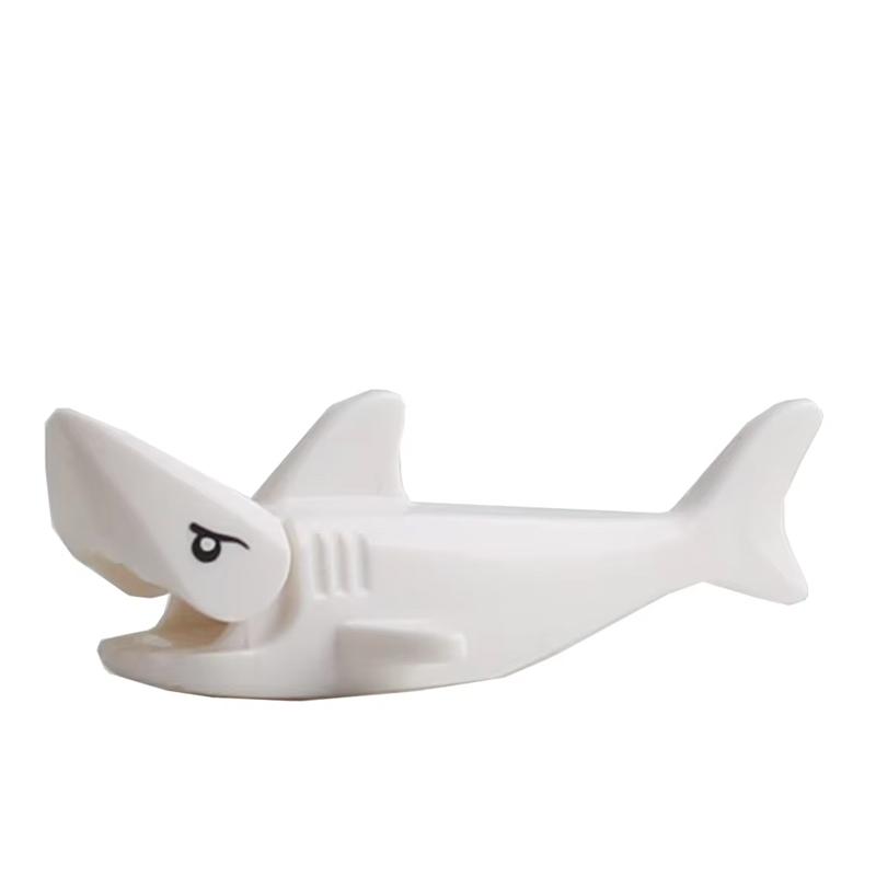 MOC Ферма Зоопарк Животные Строительные блоки Крокодил Акула Дельфин Шимпанзе Корова Леопард Развивающая игра Аксессуары Кирпичики Детские игрушки