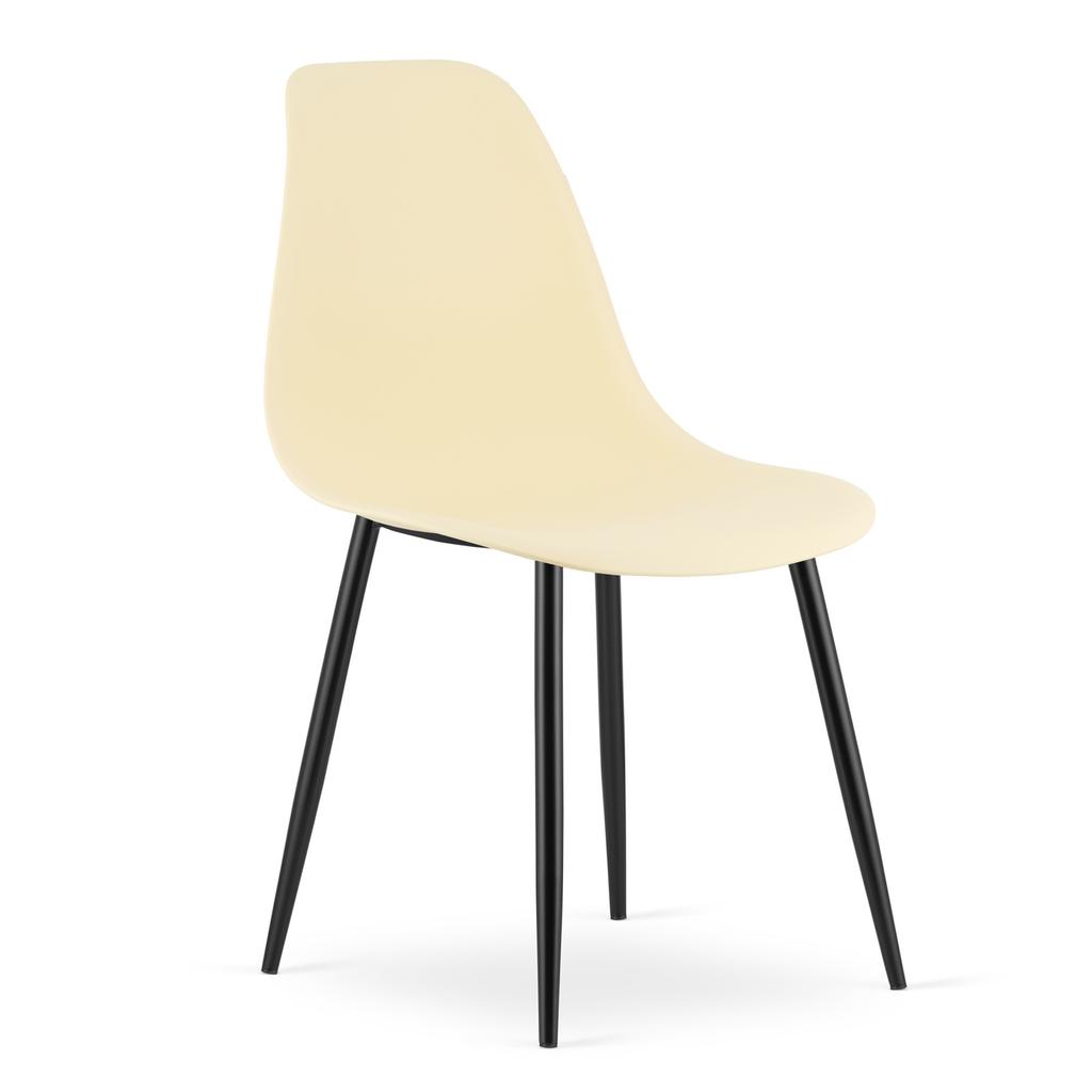 WAT chair cream / black legs x 2