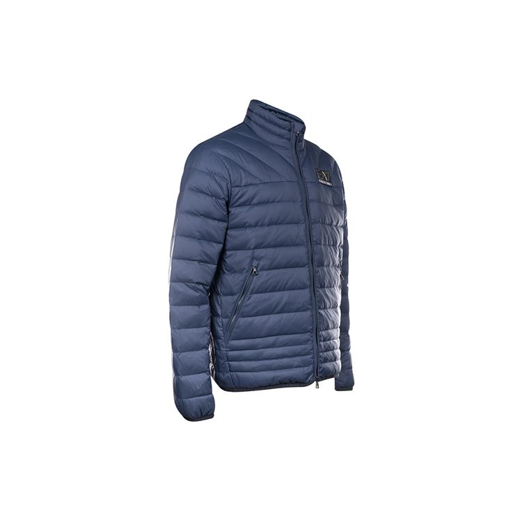 Emporio Armani EA7 Пуховик однотонный с принтом логотипа Мужская куртка Синий 6KPB14-PNR4Z-1554