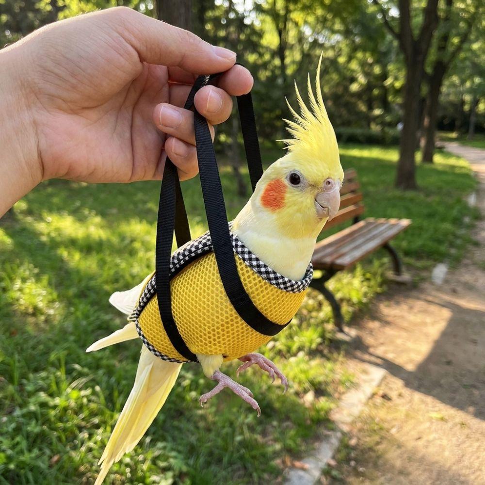 Breathable Mesh Parrot Hand Carrier Bag Portable Parrot Anti Escape Vest Birds Walking