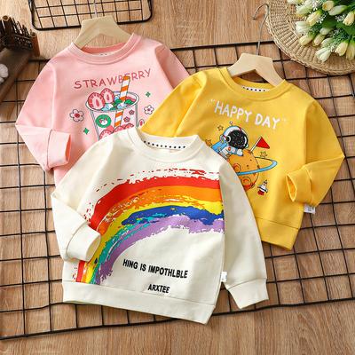 Children's Clothing Children's Sweater Autumn Long-sleeved T-shirt Single Top for Boys and Girls Baby Pullover