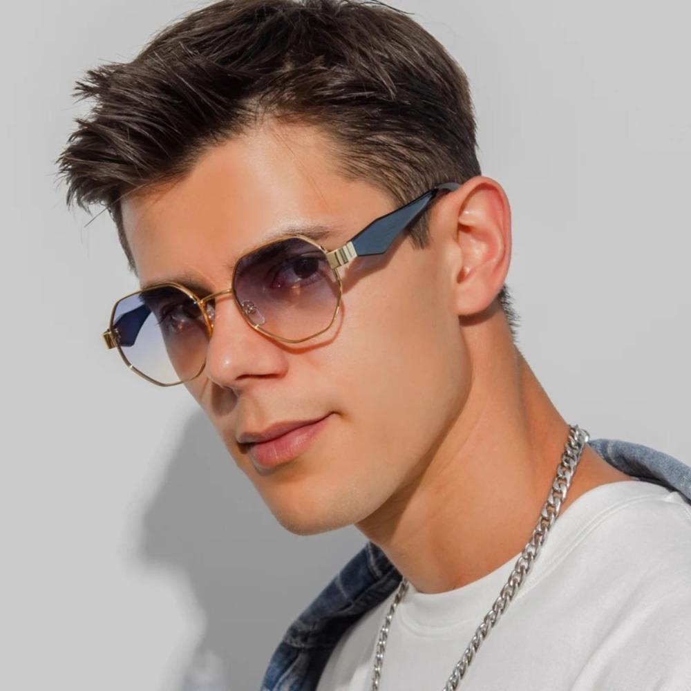 Gradient Color Polygonal Sunglasses Classic Anti-UV Glasses Fashion Women Sunglasses  Vacation