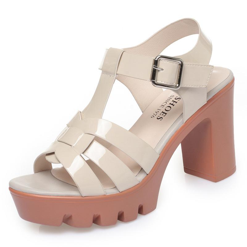 Женские босоножки на платформе с Т-образным ремешком, новые летние туфли, модные ретро-босоножки с открытым носком и каблуком, повседневные офисные сандалии для отдыха на природе