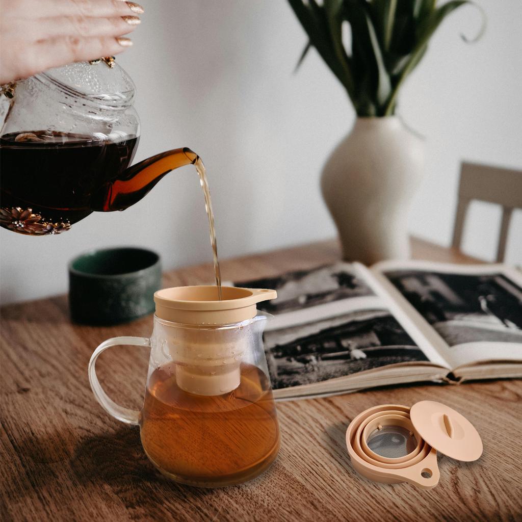 Складная силиконовая заварочная воронка Leeseph, многоразовый держатель фильтра для кофе и чая, складное ситечко для заваривания чая для путешествий, кемпинга