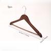 3pcs Non Slip Wide Shoulder Hanger Wooden Heavy Duty Strong Coat Hangers,Smooth Finish 360° Swivel Hook Solid Wood Hangers Shirt Suit Closet Organizer