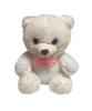 Small 21cm Teddy Bear with Recording Function, Voice Recorder, 30-Second Recording Time (White)