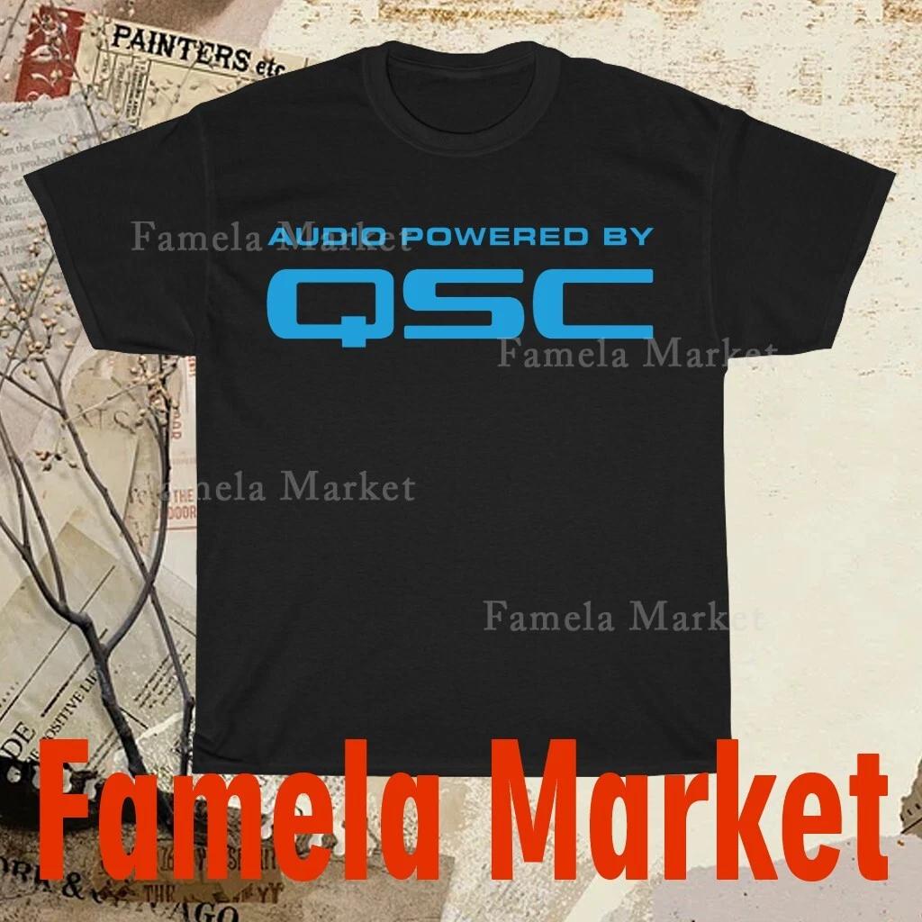 QSC Audio Men's Black Logo TEE T-Shirt Funny American Size S to 5XL T-Shirt