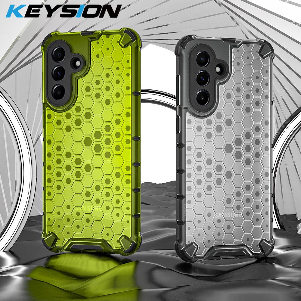 KEYSION Противоударный бронированный чехол для Samsung A56 5G A36 A26 A16 силиконовый + поликарбонатный прозрачный сотовый чехол для телефона Galaxy A16 A56 5G