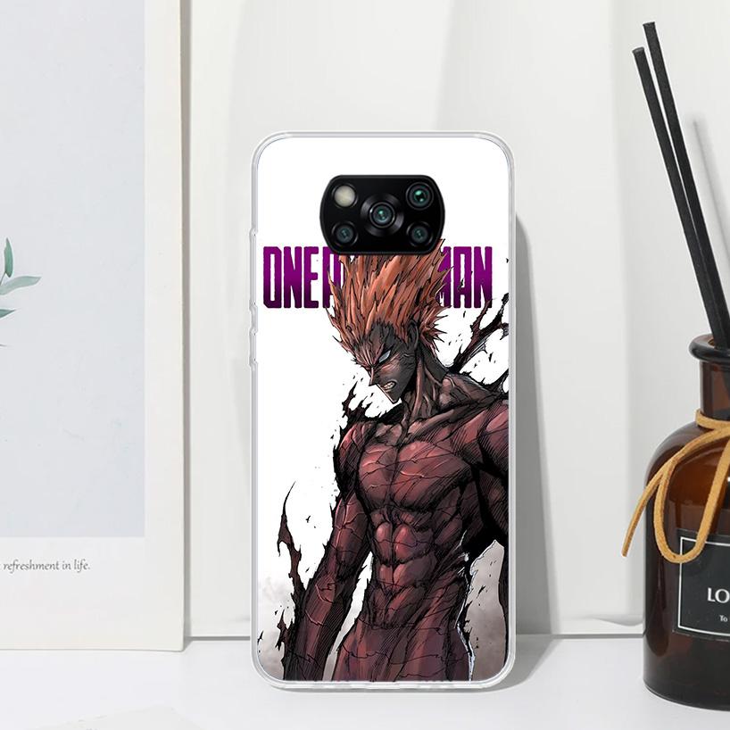 Чехол для телефона One P-Punch-Man Garou для Xiaomi Poco X7 X6 X5 M7 M8 Pro F7 Ultra Redmi 15C 15 13C 13 12C 12 10 10C 10A Арт Fundas Po