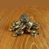 Antique Octopus Home Decoration Brass Copper Animal Figurines Miniatures Desk Ornament Accessories Creative Table Craft