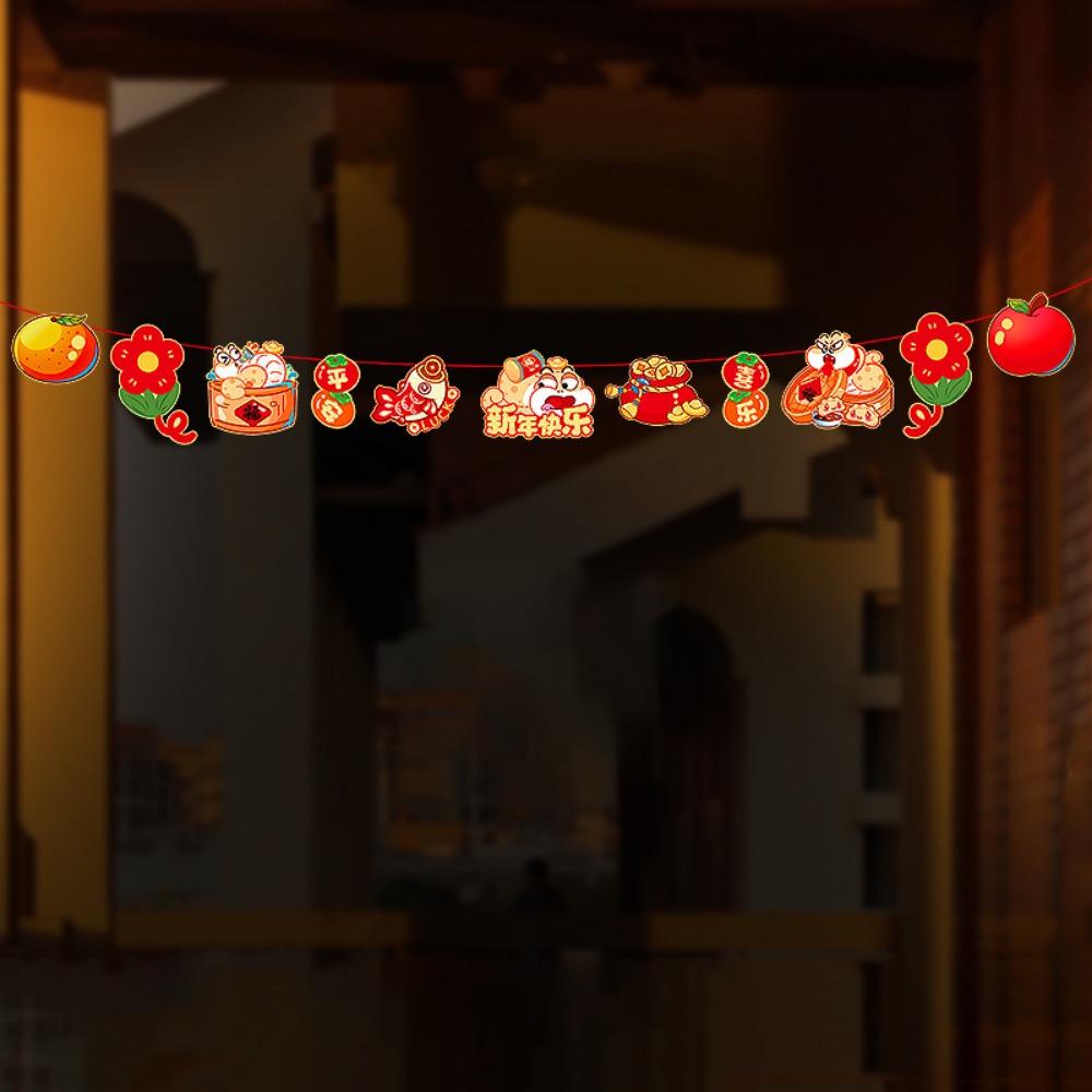 Paper Pull Flag Ornament Cartoon Snake Year Banner Hanging Snake Pendant Spring Festival