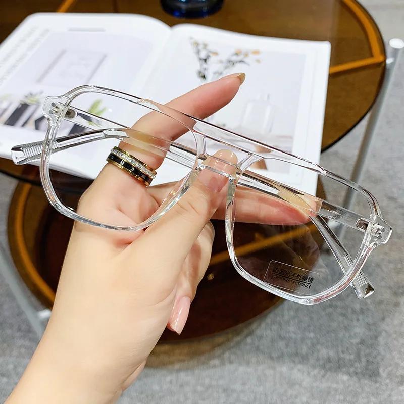Transparent Computer Eyeglasses Frames Female Male Anti- Blue Lightweight square Eyewear Blocking Eyeglasses Optical Spectacle Eyeglass