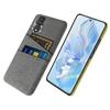 Cloth Texture Phone Case for Honor 80 5G Dual Card Slots Anti-scratch PC Protective Cover