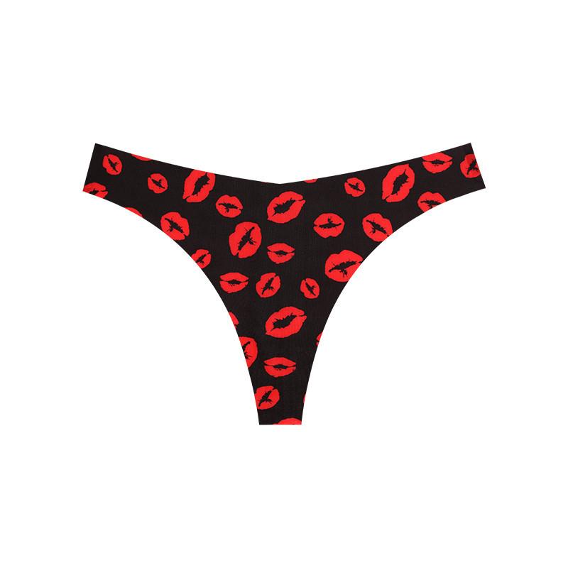 FINETOO Сексуальные трусики для женщин Butterfly T-back Comfort G-string Printed Underwear