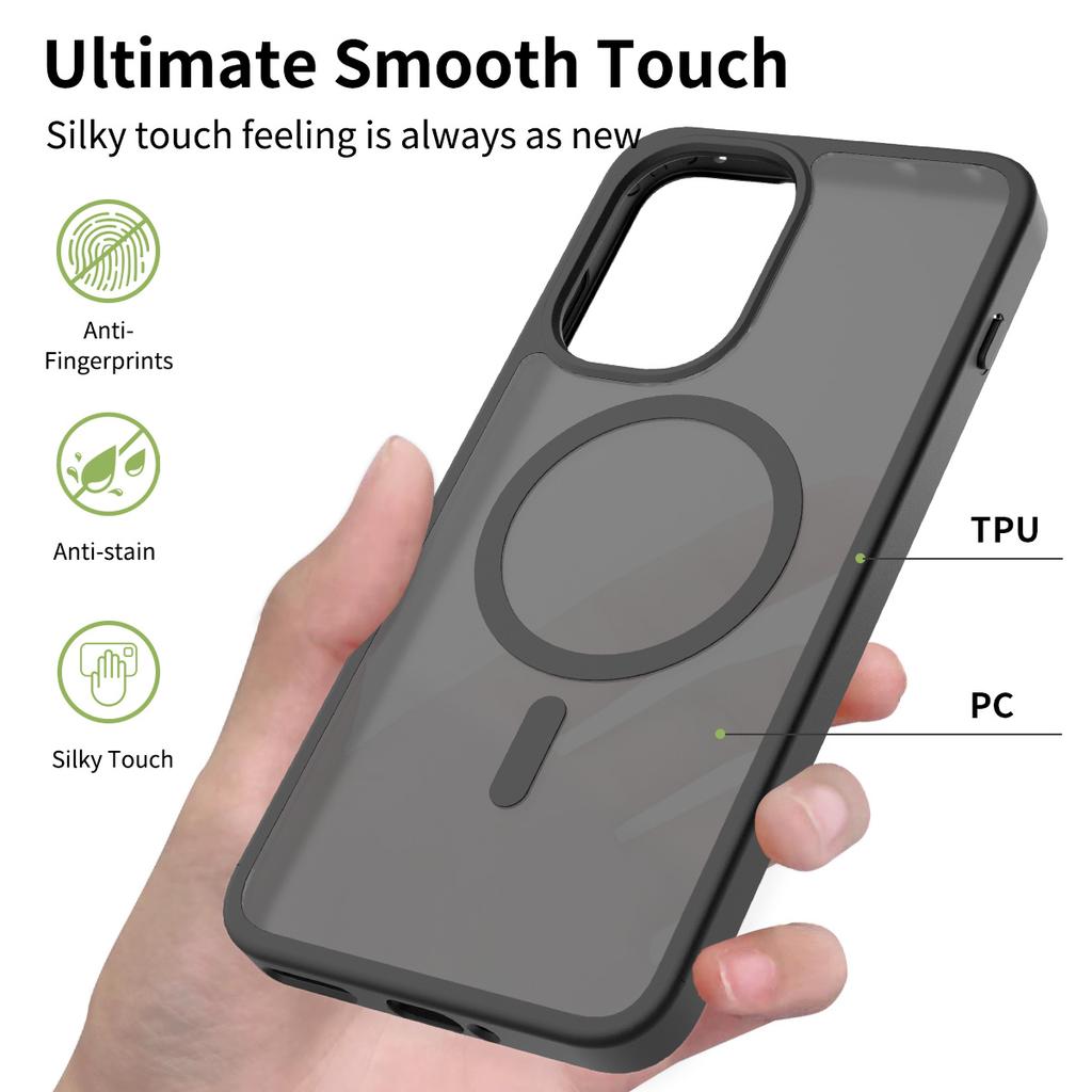 Магнитный чехол для телефона с покрытием Soft Touch для OnePlus Ace 6 6T 15R 6,83 дюйма Magsafe Беспроводная зарядка Рамка из ТПУ Жесткая пластиковая задняя крышка