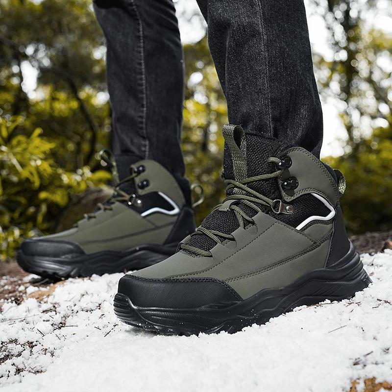 2024 Arrival Outdoor Hiking Boots Men Winter Shoes Walking Climbing Shoes Man Mountain Sport Boots Masculino Trendy Large