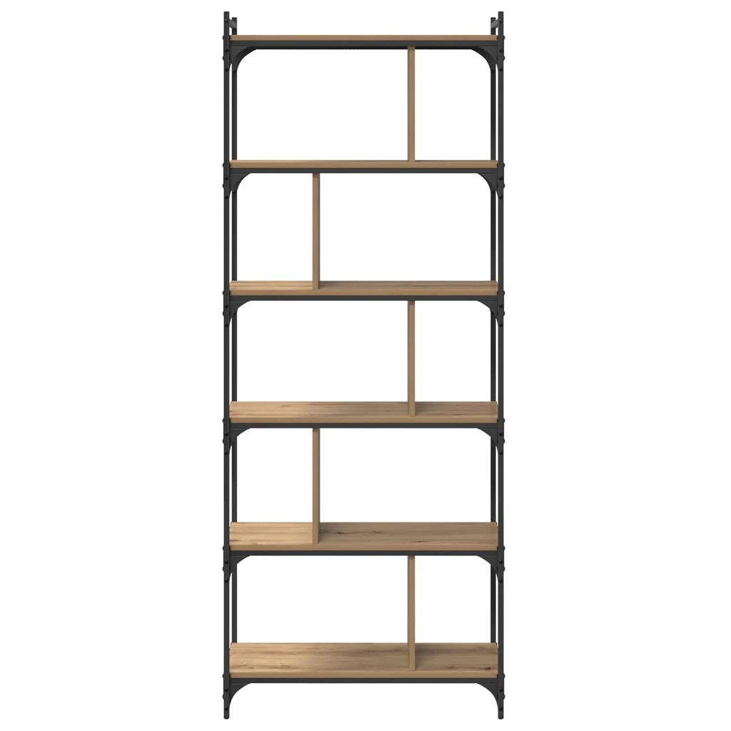 Artisan Oak Bookshelf 76 x 32 x 192 cm Particleboard