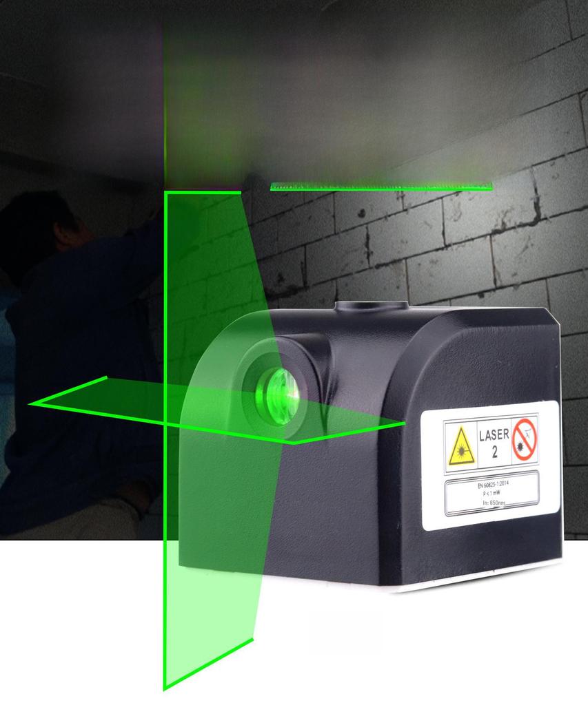 Перезаряжаемый мини-лазерный уровень с красной и зеленой подсветкой для домашнего декора