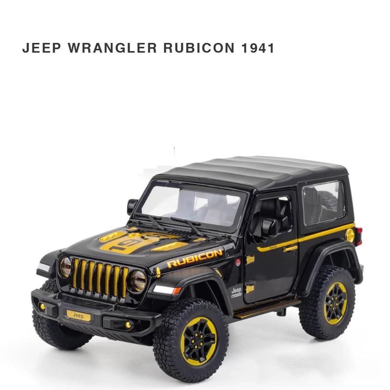 Масштаб 1/20 Jeep Wrangler Rubicon литые модели автомобилей из сплава металлические игрушечные внедорожники модель автомобиля имитационная коллекция детский подарок