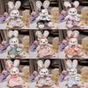 Flower Skirt Rabbit Plush Toy Wear Dress Bunny Doll Kid Birthday Gift Decoration