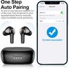 Беспроводные наушники, Bluetooth 5.3 Наушники с эффектом погружения Звук Hi-Fi Стерео IPX8 Водонепроницаемые гарнитуры Наушники с премиальными глубокими басами с 4 микрофонами Шумоподавление при звонках