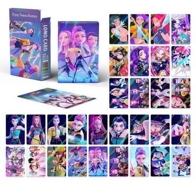 K-pop Охотники на демонов Двусторонние голографические Ломо-карточки (30 листов)