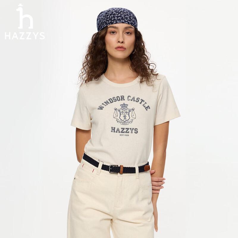 Женская футболка HAZZYS с принтом, короткий рукав ASTSE0DBE58