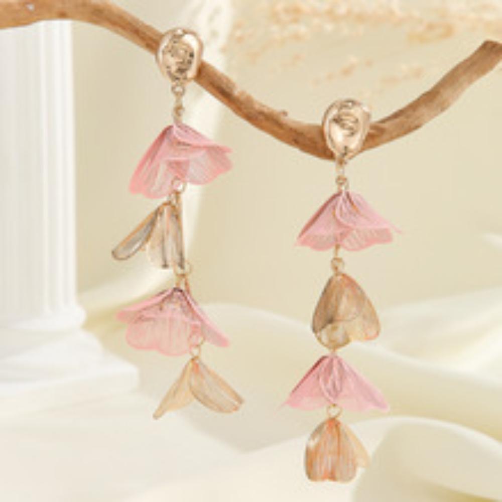 Европейская и американская мода серьги-цветы ручной работы в виде рыбьего хвоста