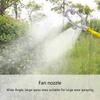 Garden Hose Nozzle Splitter Stainless Steel Fan Shaped Mist Spray Head for Extensive Coverage in Gardens and Farms