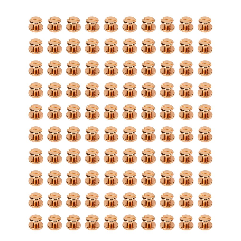 200 Set Book Binding Screw 9x5mm Hard Thick Brass Material Uniform Coating Binding Screws Assorted Kit for Photo Album