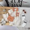Trendy Infant Bear Romper Set with Backpack - Two-Piece Snap Closure Onesie for Summer