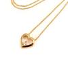 Les Trésors De Lily [L4590] - Gold-Plated Necklace 'Love' White Gold - 13x12 Mm